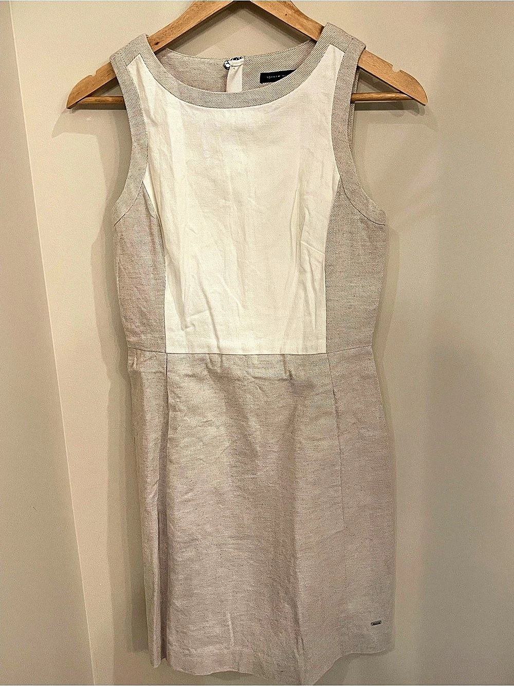 Tommy Hilfiger Sleeveless Mini Dress in Beige